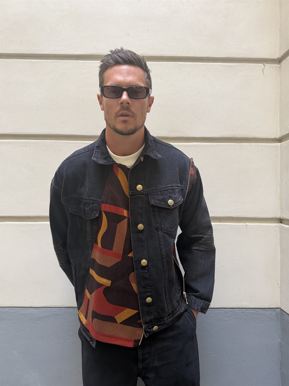 Veste en jean upcyclée